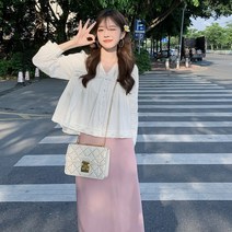 패션풀 26827 팡티 레이스 블라우스 슬릿 스커트 SET