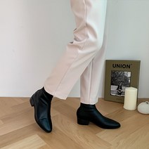 언니구두 카이엔 스티치 삭스부츠 4cm