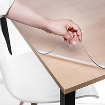 쾌청 식탁용 테이블 매트, 투명, 가로 80cm x 세로 130cm x 두께 2mm
