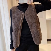 안다로미 여성용 트웰트웰 뽀글이 후리스 조끼