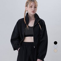 어썸어라운드 여성용 하이넥 나일론 윈드 자켓