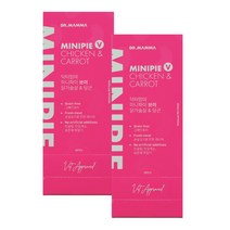 닥터맘마 생후 3개월 이상 강아지 미니파이 간식 브이 닭가슴살 앤 당근 30g 10p, 2개
