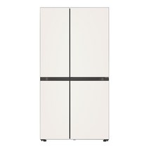 LG전자 디오스 오브제컬렉션 빌트인타입 매직스페이스 양문형 냉장고 글라스 652L 방문설치, 베이지, S634BB35Q