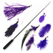 펫츠몬 고양이 플라잉 3단 컬러 낚시대 8종 세트, 1개, 보라