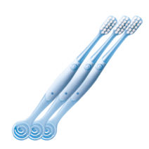 리빙앤도 혀 클리너 겸용 칫솔 블루, 3개