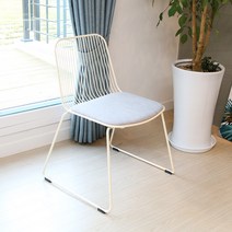 아르테 인테리어 디자인 카페 테라스 철제 의자 소비자조립 2p, 화이트