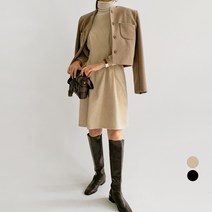 바블링브룩 여성용 코듀로이 핀턱 미니 원피스