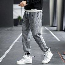 남성용 알럽홈 캐주얼 조거핏 청바지