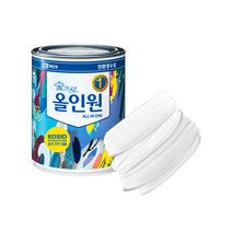 KCC페인트 숲으로올인원 유광 수성 페인트 0.9L, 백색