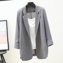 쉐어몰 여성용 썸머 쉬폰 루즈핏 정장 자켓