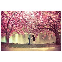 케이엠엘리 3D 사각 보석십자수 DIY 30 x 20 cm, 봄사랑, 1개