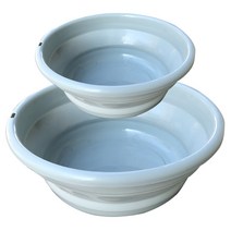 퍼닉 2단변신 접이대야 2종세트, 1세트, 블루