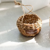 아티파티 미니 라탄 행잉 벽걸이 화분, 혼합색상