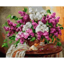 플레이어바웃 유화 피포페인팅 DIY 명화 그리기 40 x 50 cm 앤틱 플라워, 혼합색상