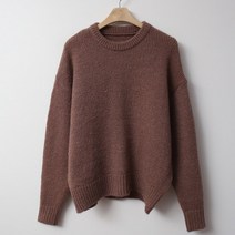 럽스 여성용 다인 라운드넥 베이직 니트