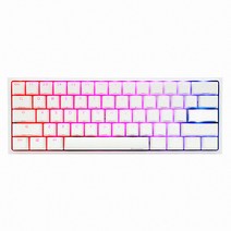 Ducky ONE 2 MINI RGB PURE WHITE PBT 이중사출 영문 갈축 유선키보드, 일반형, DKON1861ST, 혼합색상