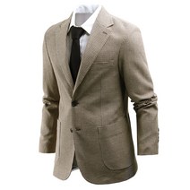 다꾸앙 남성용 슬림 황금비율 체크 싱글 캐주얼 자켓 C03DKA_ok1900