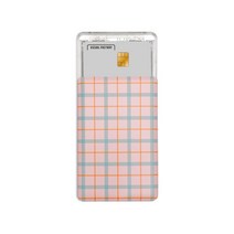 비주얼팩토리 뉴트로체크 부착형 백슬롯 휴대폰 케이스 카드 홀더, 라이트핑크, 1개