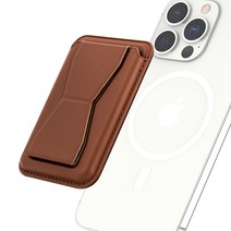 하나디자인 스탠드 마그네틱 카드 포켓, 브라운, 1개