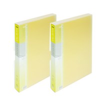 에코청운 PP 클리어화일 A4 60p, 노랑, 2개