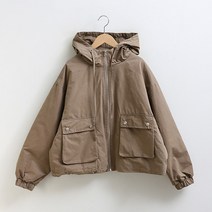 피핀 여성용 후드 스트링 야상패딩 66210