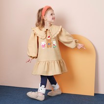 월튼키즈 여아용 산타베어기모 원피스