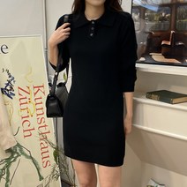 슈가펀 콘브 카라 미니원피스