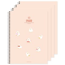 포포팬시 3000 뚱오리 연습장, 핑크, 4개