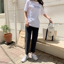 여성용 루네보 흑청 배기팬츠 PT7537K15