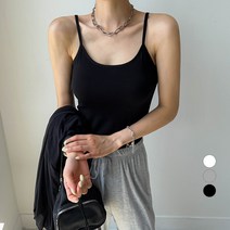 세컨그라운드 여성용 베이직 모달 스판 끈나시