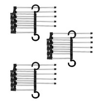 생활의정석 5단 바지걸이, 블랙, 3개입