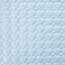 대한방직 코튼빌 DTP 대폭 면 20수 바이오워싱 하트누빔 패딩원단, 라이트블루