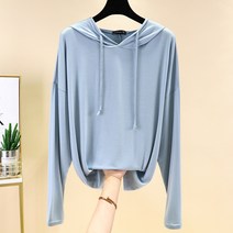 스타 풀오버 솔리드 컬러 데일리 임부 긴팔 후드티