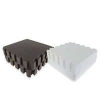 손할매 어린이안전인증 12mm 놀이방 무지 퍼즐매트, 20장, 아이보리+브라운