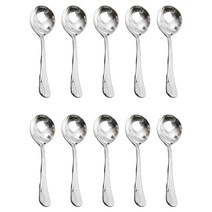 윌리브 스텐 니노 커트러리 화채 빙수스푼, 실버, 10개