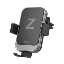 [갤럭시z플립4차량충전기] 지트론 차량용 휴대폰 고속 무선 충전 거치대 ZTWC-300A, 블랙