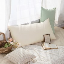 스테이 와플모달 쿠션커버 대 + 쿠션솜 대, 내추럴