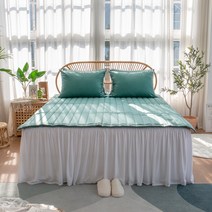 그래이불 순수 프리미엄 오가닉 코튼 침대패드, 그린