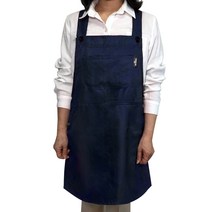온코지 생활방수 원피스 앞치마, 네이비, 1개
