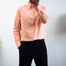 남성용 프리미엄 캐주얼 면 린넨 기본핏 긴팔 셔츠