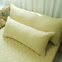 그레이브 워싱 대쿠션 바디필로우 커버 + 솜, 머스타드
