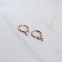 안나캐럿 여성용 레니본 14K 로즈골드 귀걸이 AEO0419QST + 쇼핑백