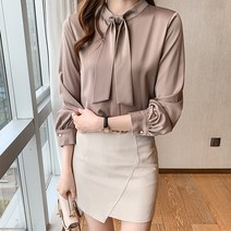 어썸풀 델로버 리본 블라우스