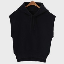 시크폭스 여성용 어니엔 루즈 후드 니트 베스트