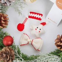 베이비블리 메리크리스마스 헤어핀 4종 선물세트