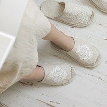 미스모네 네츄럴 린넨 쿠션 실내화, Type A