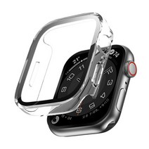이츠라이프 애플워치 9H 스퀘어 풀커버 강화유리 케이스 41mm, 투명