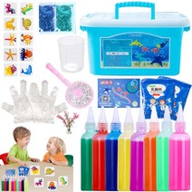 매직 워터 엘프 크리에이티브 3D 젤 몰드 키트워터 장난감 수제 과학 실험 키트 DIY, 혼합색상, 1set