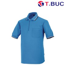 사계절 티셔츠 COOL T-8 코발트색 작업복 근무복 일상복 봄 여름 남자 상의 반팔 티뷰크
