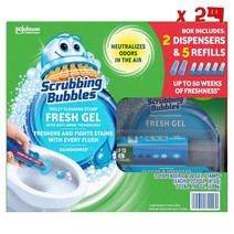 Scrubbing Bubbles Toilet Cleaning Stamp Fresh Gel 스크러빙 버블스 토일릿 클리닝 스탬프 후레쉬 젤 레인샤워 센트 30젤 2팩